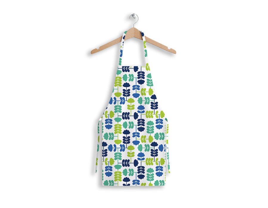 Delantal Cocinero Garden Blue (Gabardina)
