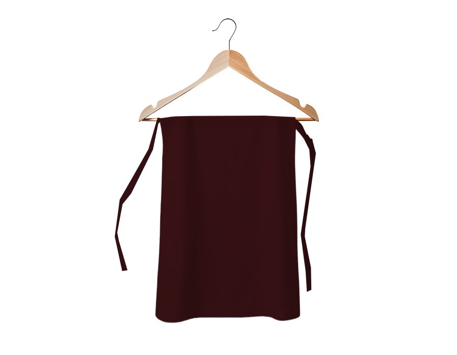 Delantal Cintura Liso Granate (Gabardina)