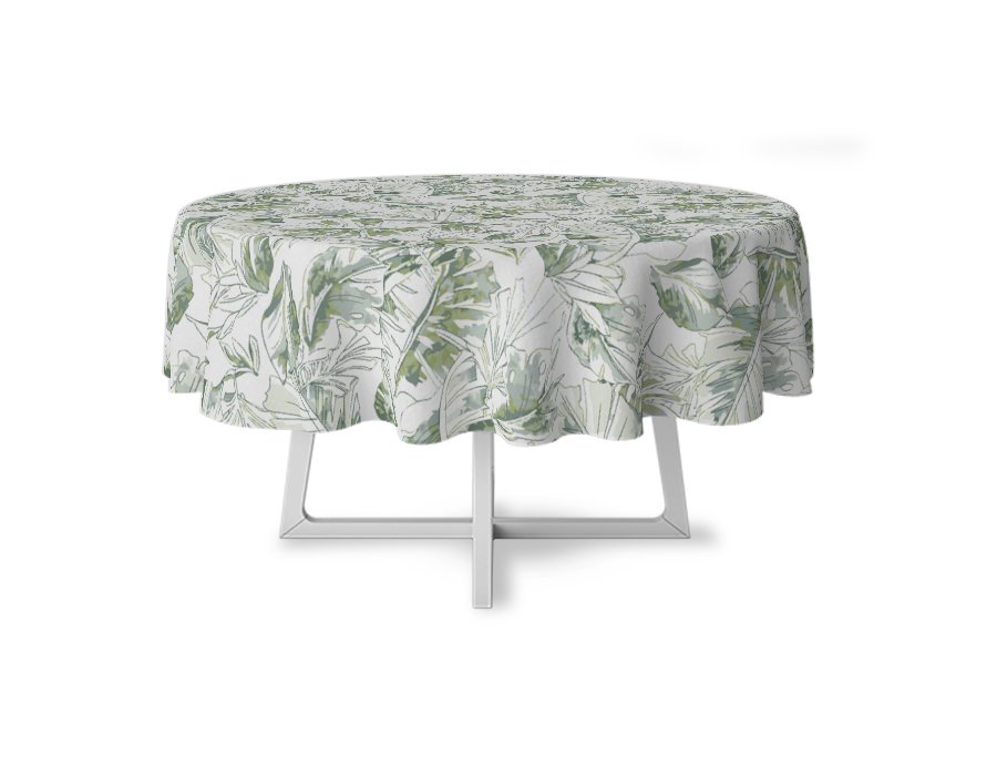 Mantel Redondo Palmas Verdes (Gabardina)