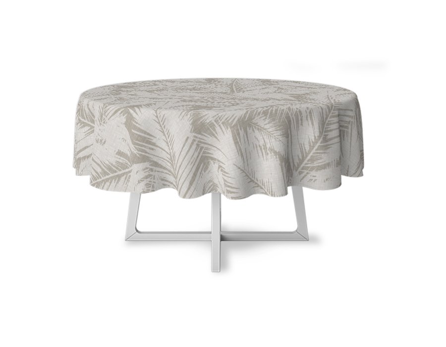 Mantel Redondo Palm (Lino Viscosa)