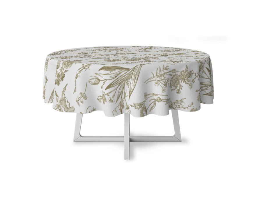 Mantel Redondo Vintage (Lino Viscosa)