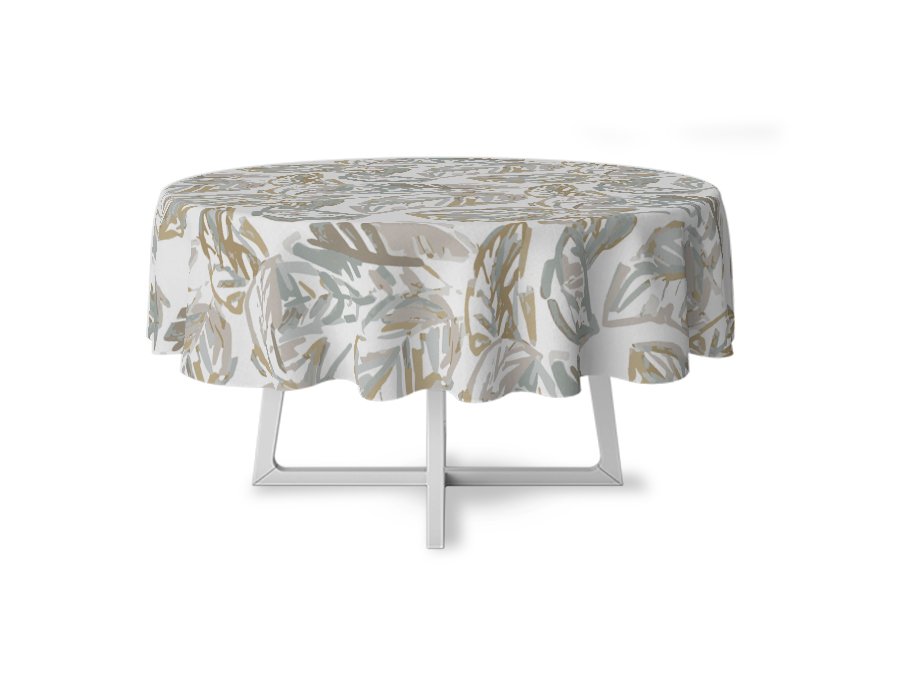 Mantel Redondo Pinceladas Aqua Antimanchas