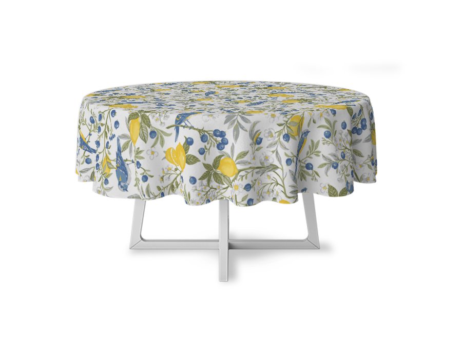 Mantel Redondo Lemon (Lino Viscosa)