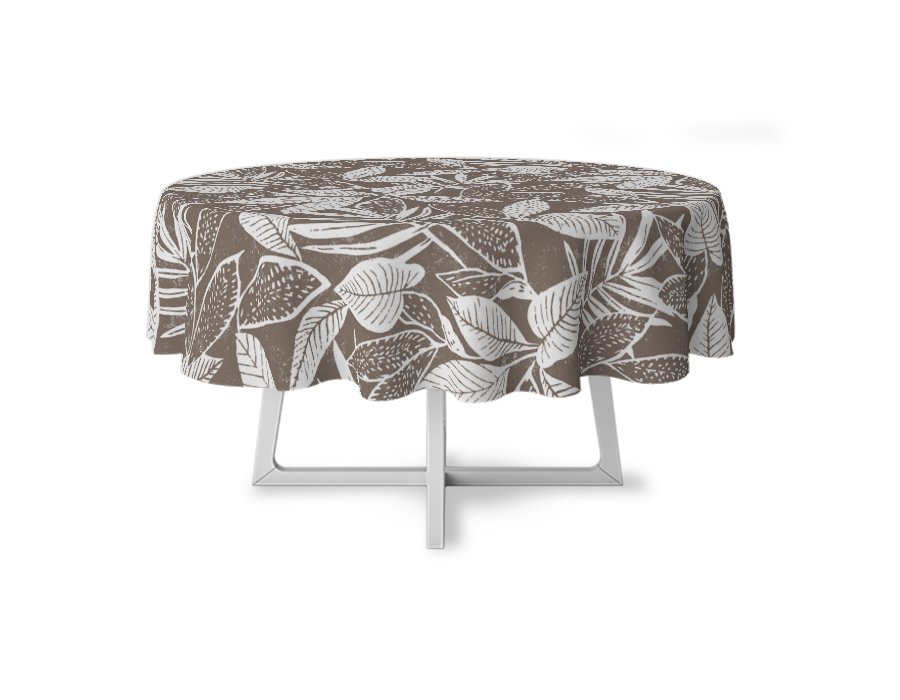 Mantel Redondo Arena Choco (Gabardina)