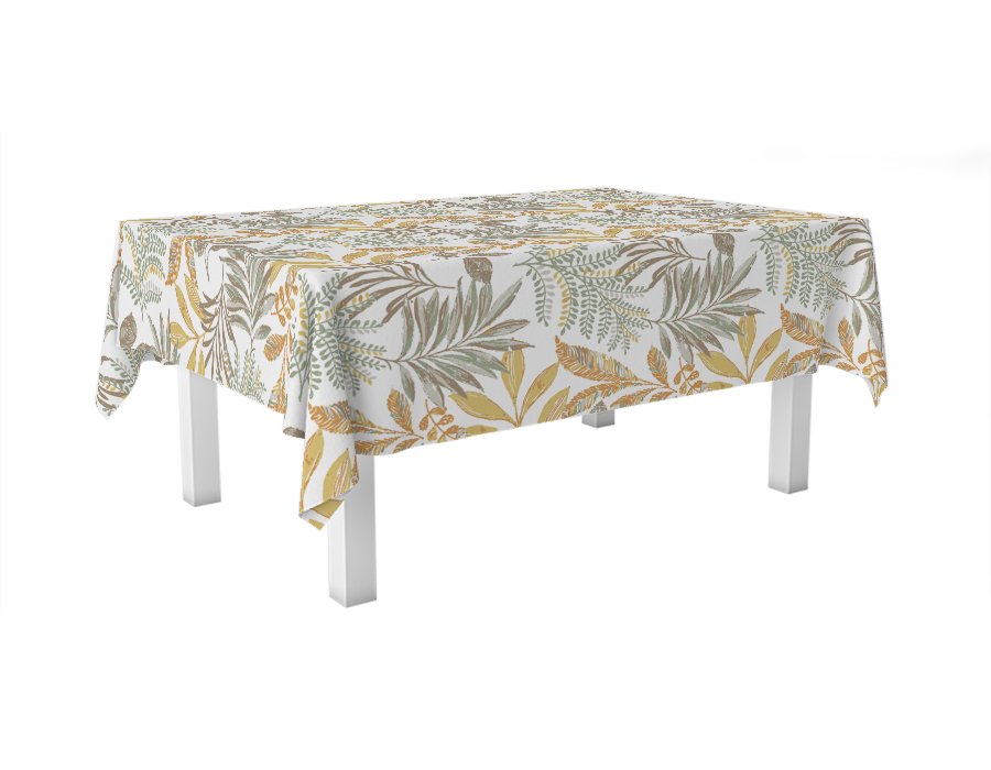 Mantel Rectangular Selva Ocre (Lino Viscosa)