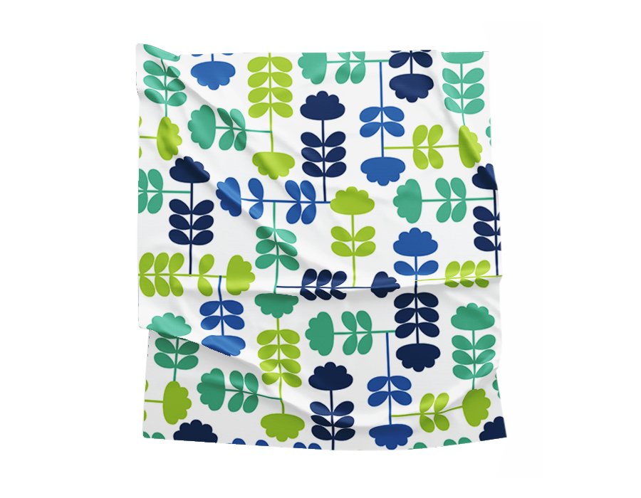 Mantel Picnic Garden Blue (Gabardina)
