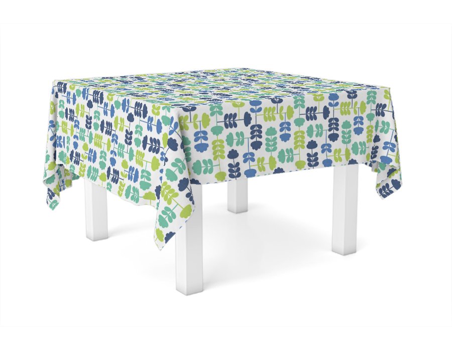 Mantel Cuadrado Garden Blue (Gabardina)