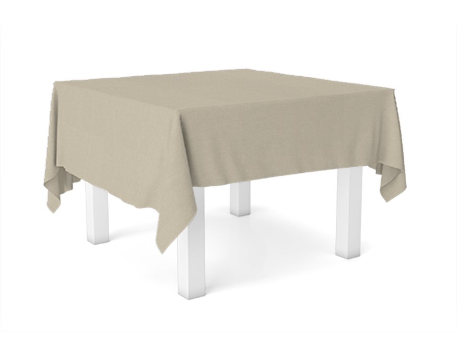 Mantel Cuadrado Liso Arena (Gabardina)