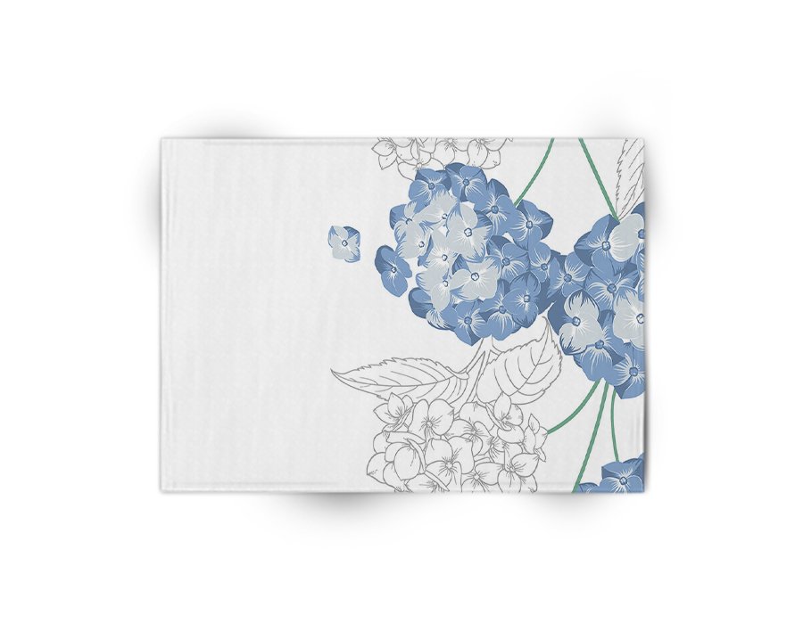 Individual Hortensias (Lino Viscosa)