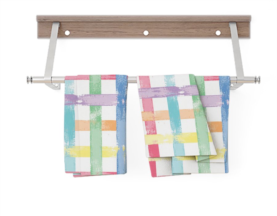 Repasador Cuadros Rainbow (Gabardina)