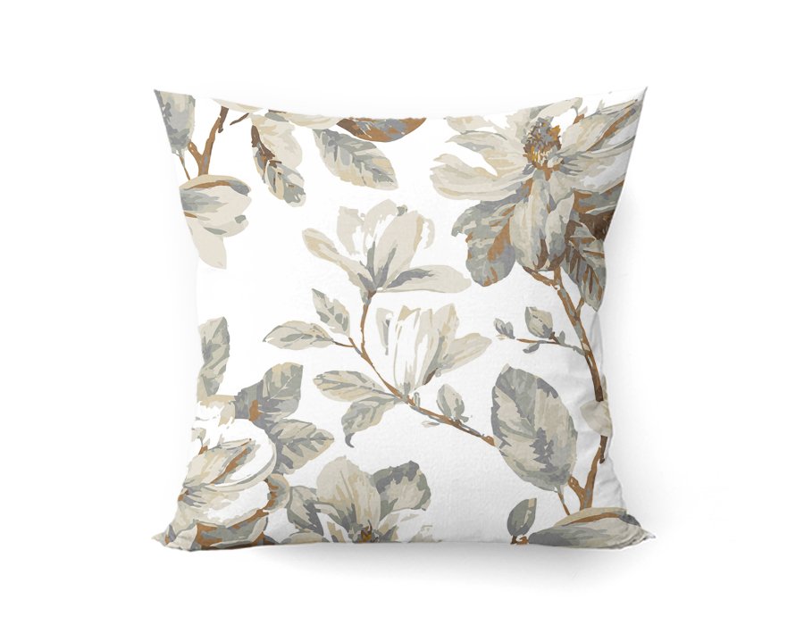 Funda Cuadrada Magnolias (Lino Viscosa Antimanchas)