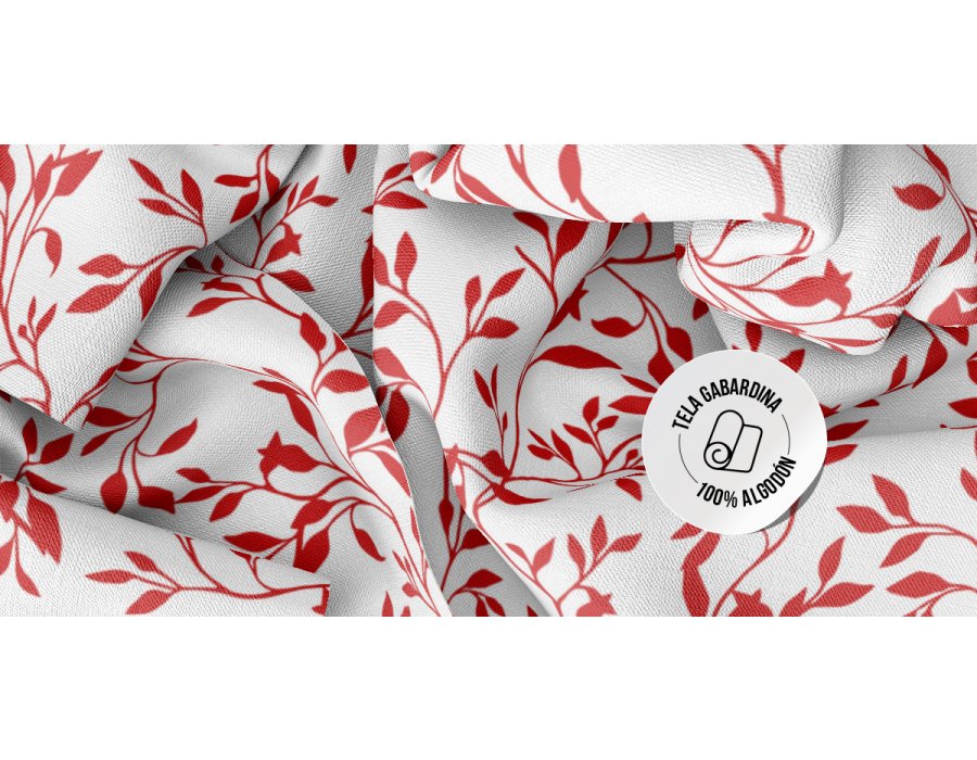 Tela por metro Bosco Red (Gabardina)