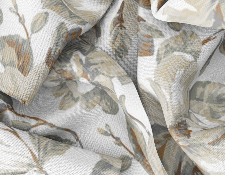 Tela por metro Magnolias (Lino Viscosa)